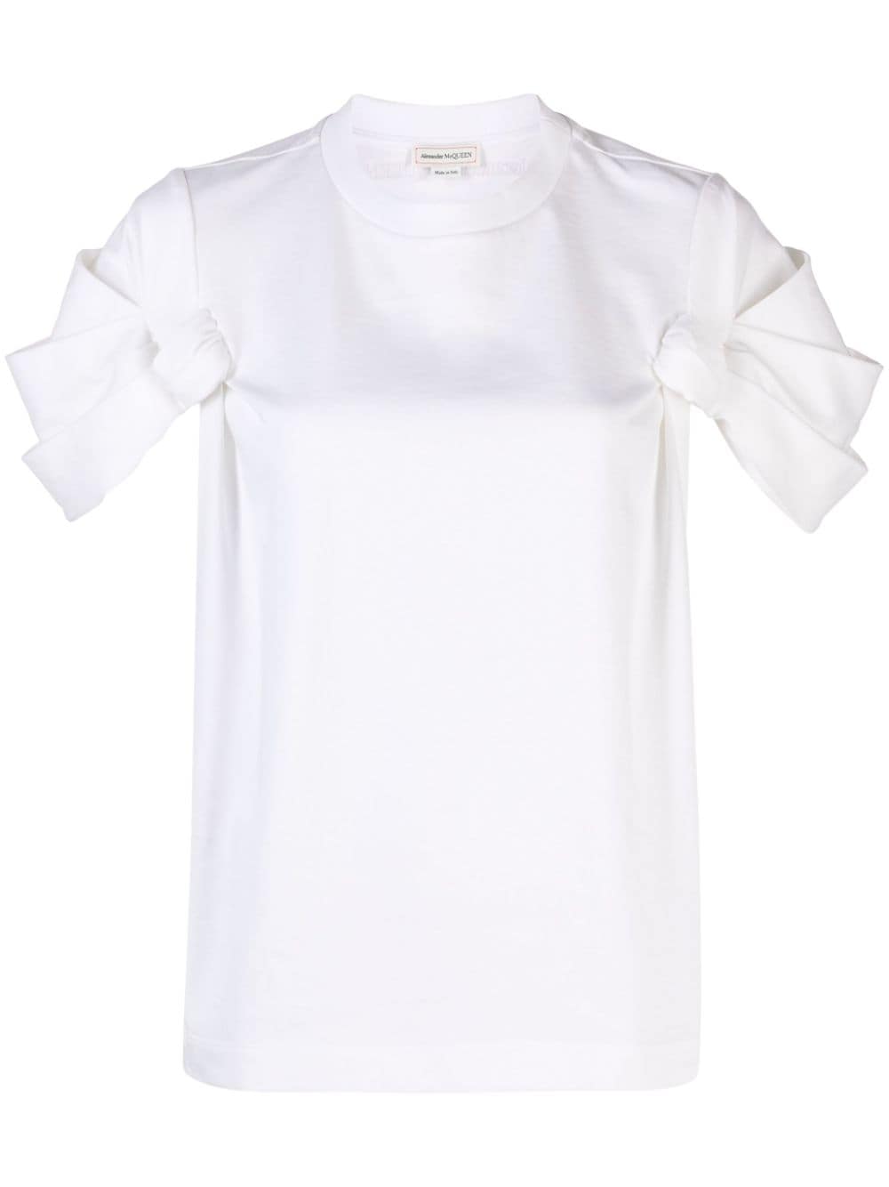 Alexander McQueen T-Shirt mit Knotendetail - Weiß von Alexander McQueen