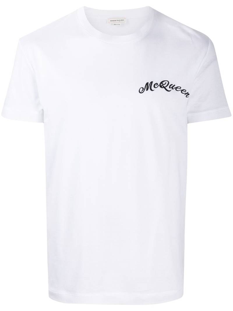 Alexander McQueen T-Shirt mit Logo-Stickerei - Weiß von Alexander McQueen