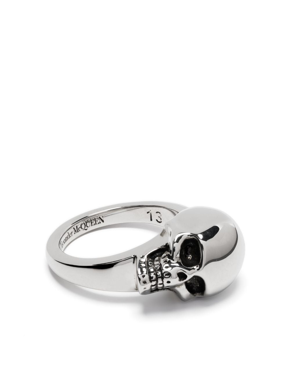 Alexander McQueen The Side Skull Ring - Silber von Alexander McQueen