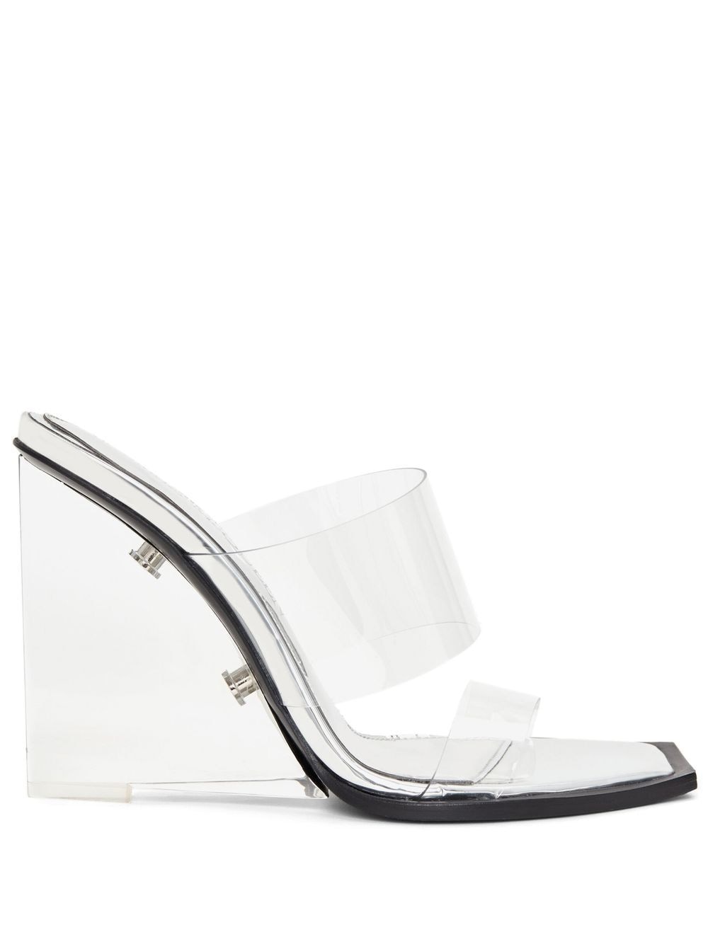 Alexander McQueen Wedge-Sandalen mit eckiger Kappe - Silber von Alexander McQueen