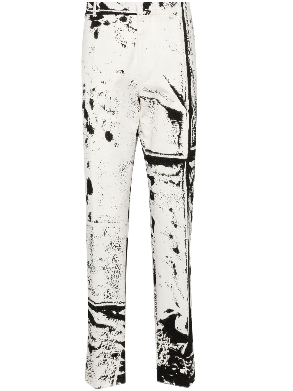 Alexander McQueen Zigarettenhose mit grafischem Print - Schwarz von Alexander McQueen