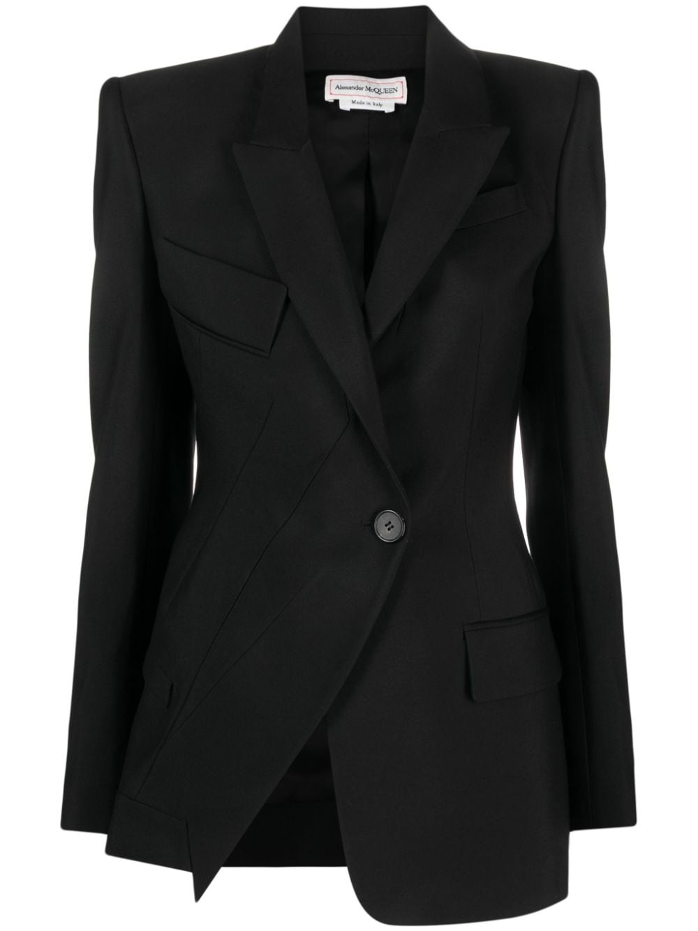 Alexander McQueen Asymmetrischer Blazer - Schwarz von Alexander McQueen