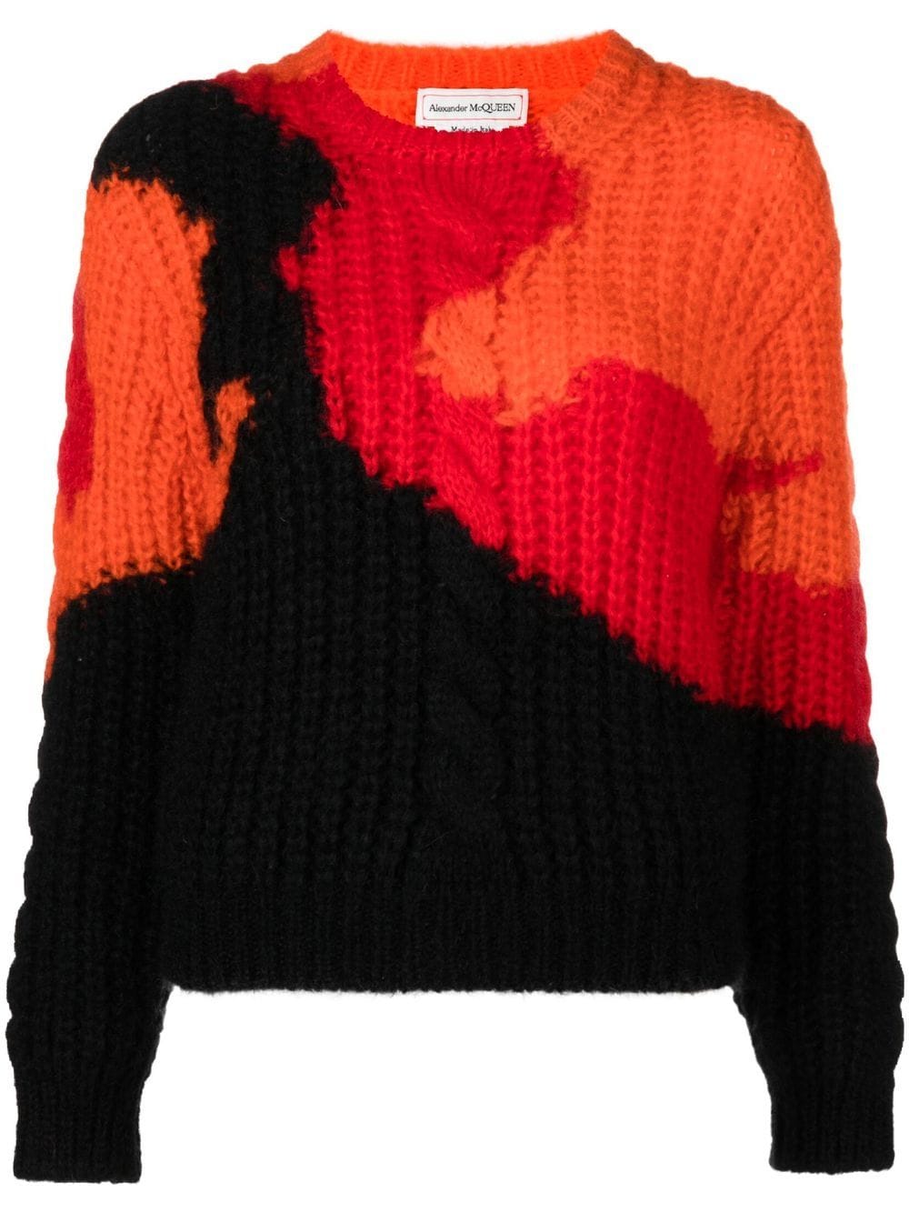 Alexander McQueen Pullover in Colour-Block-Optik - Orange von Alexander McQueen