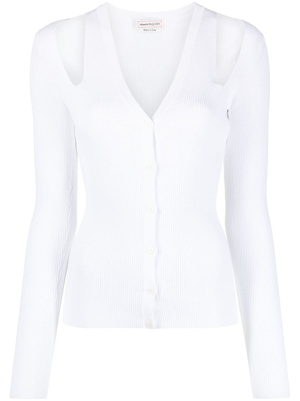 Alexander McQueen Cardigan mit Cut-Outs - Weiß von Alexander McQueen