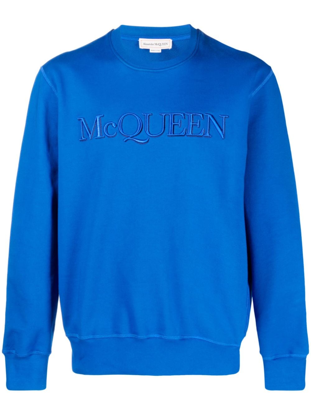Alexander McQueen Sweatshirt mit Logo-Stickerei - Blau von Alexander McQueen