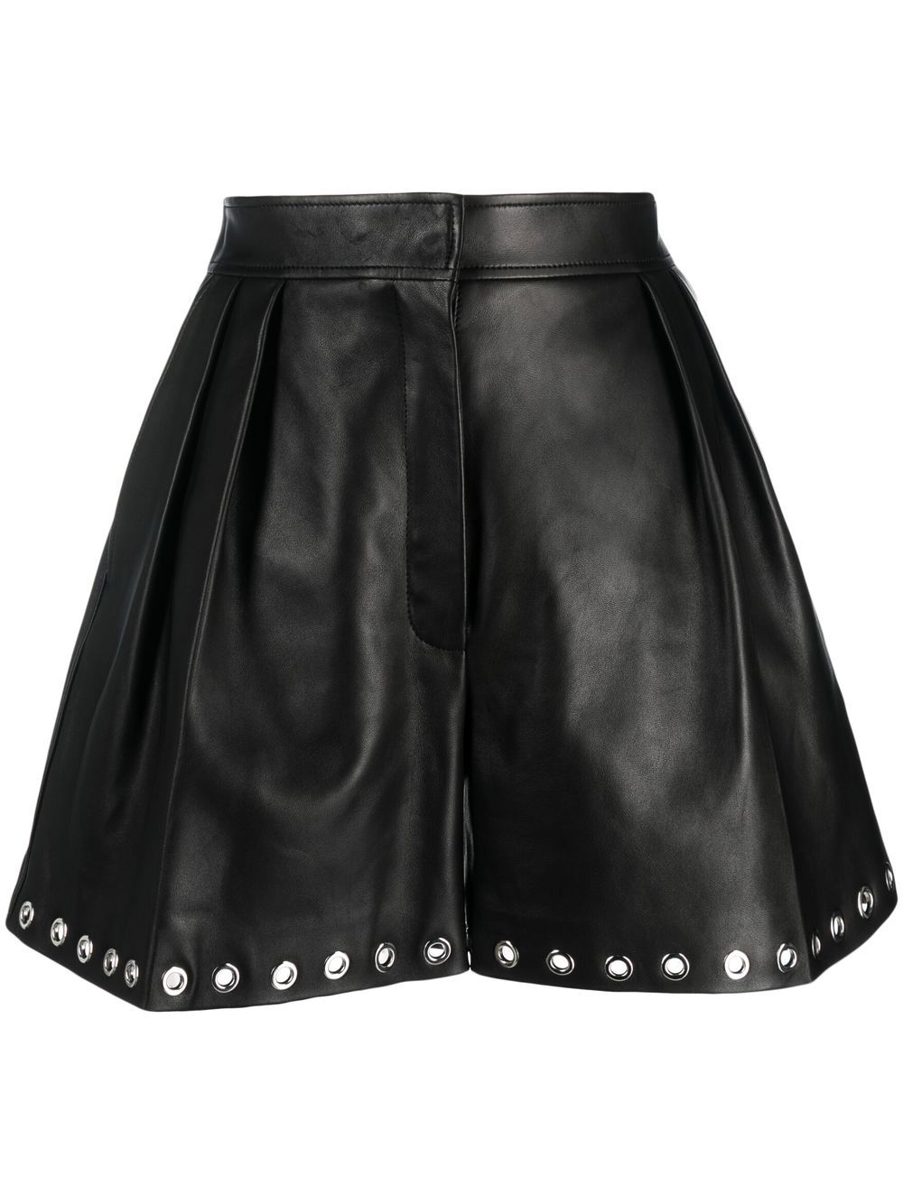 Alexander McQueen Ledershorts mit Ösen - Schwarz von Alexander McQueen