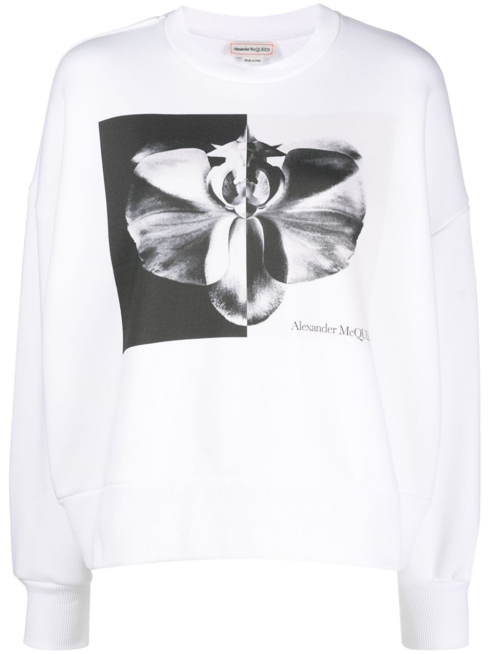 Alexander McQueen Sweatshirt mit Blumen-Print - Weiß von Alexander McQueen