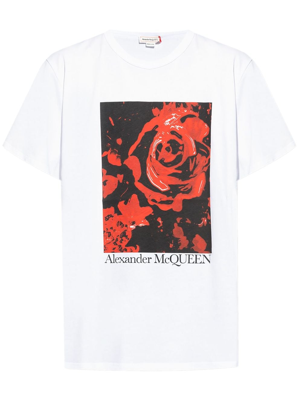 Alexander McQueen graphic-print cotton t-shirt - Weiß von Alexander McQueen