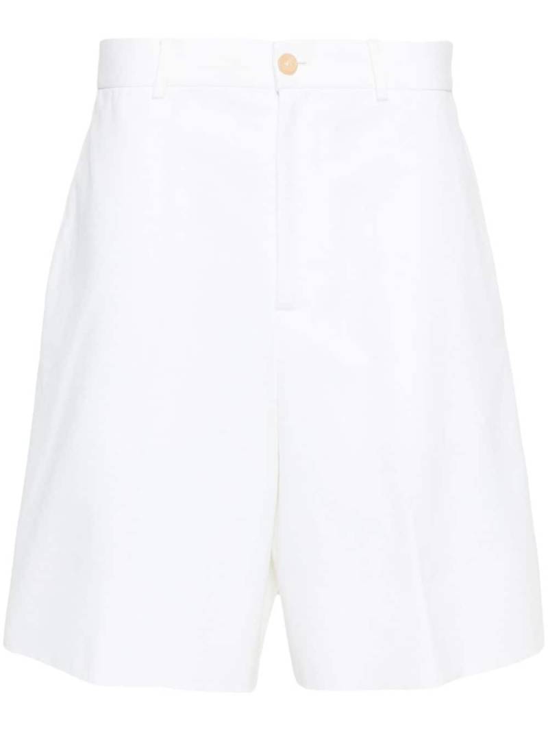 Alexander McQueen Gerade High-Waist-Shorts - Weiß von Alexander McQueen