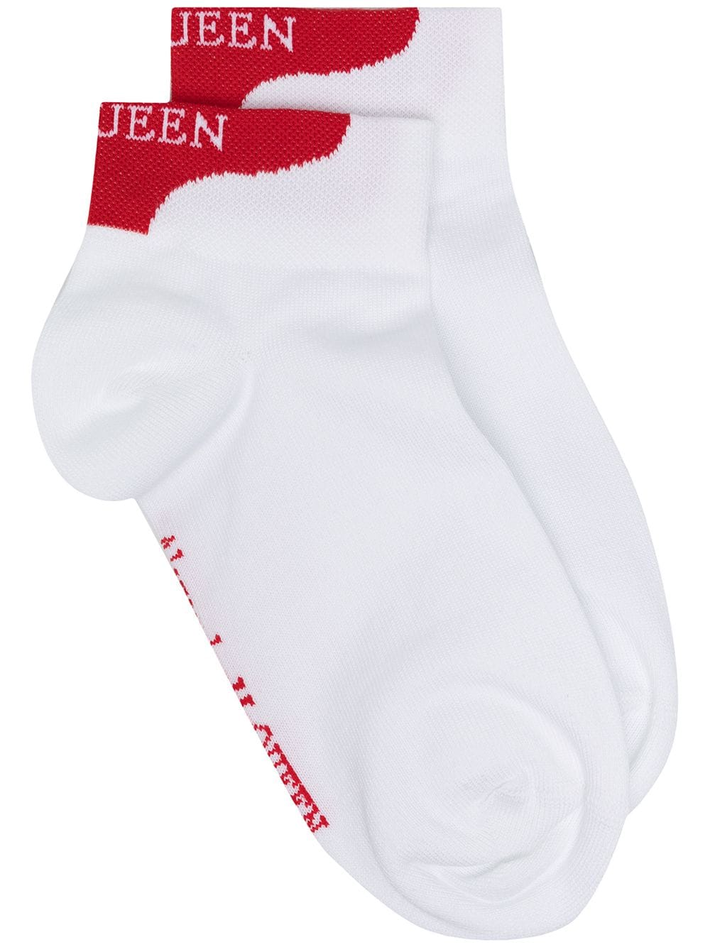 Alexander McQueen Gestrickte Intarsien-Socken - Weiß von Alexander McQueen