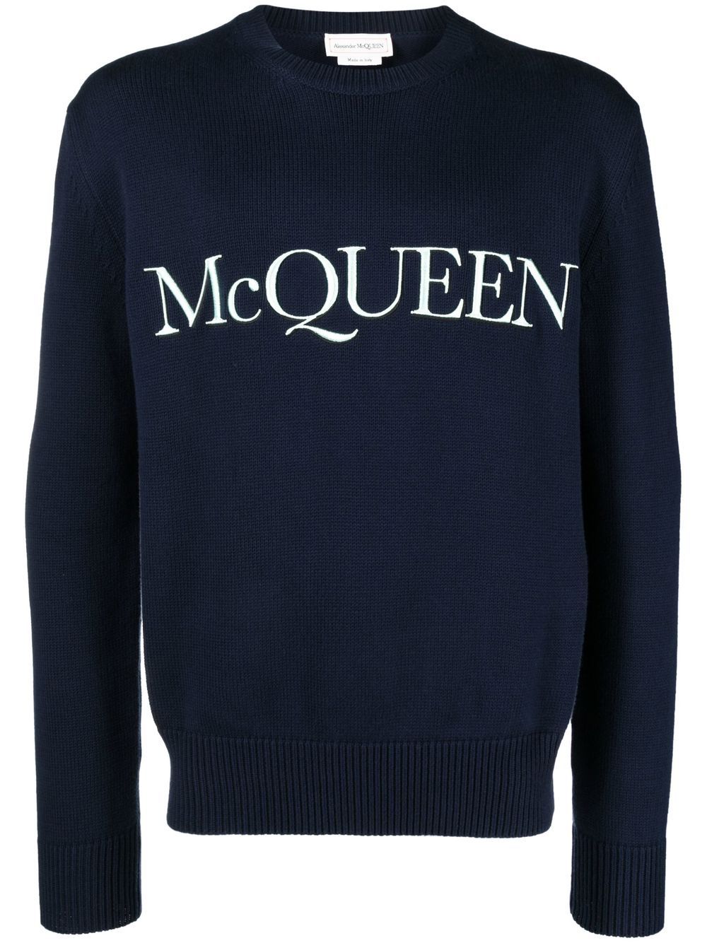 Alexander McQueen Pullover mit Logo-Stickerei - Blau von Alexander McQueen