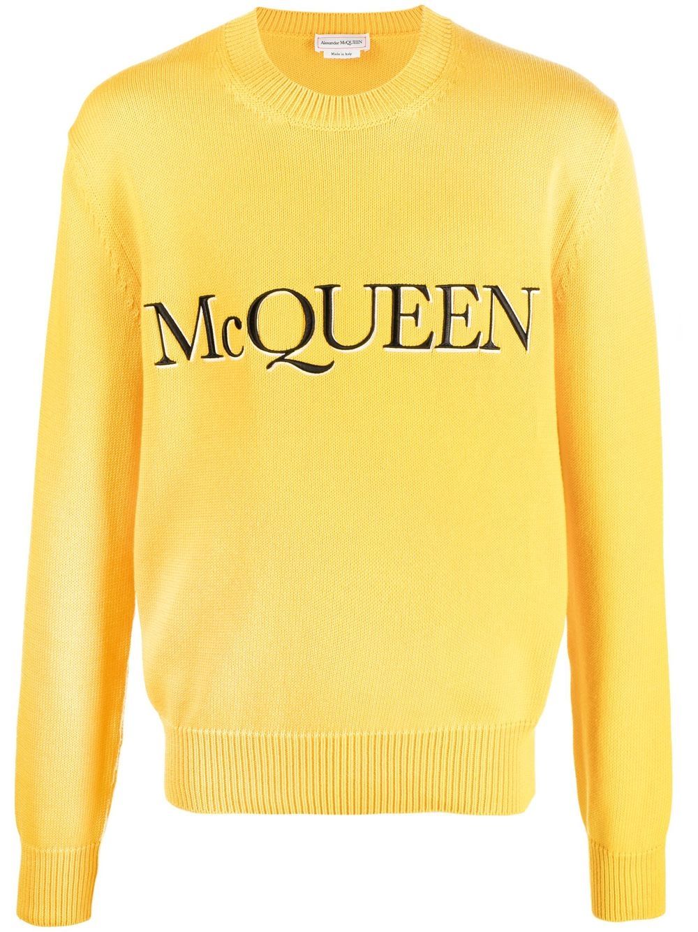 Alexander McQueen Pullover mit Logo-Stickerei - Gelb von Alexander McQueen