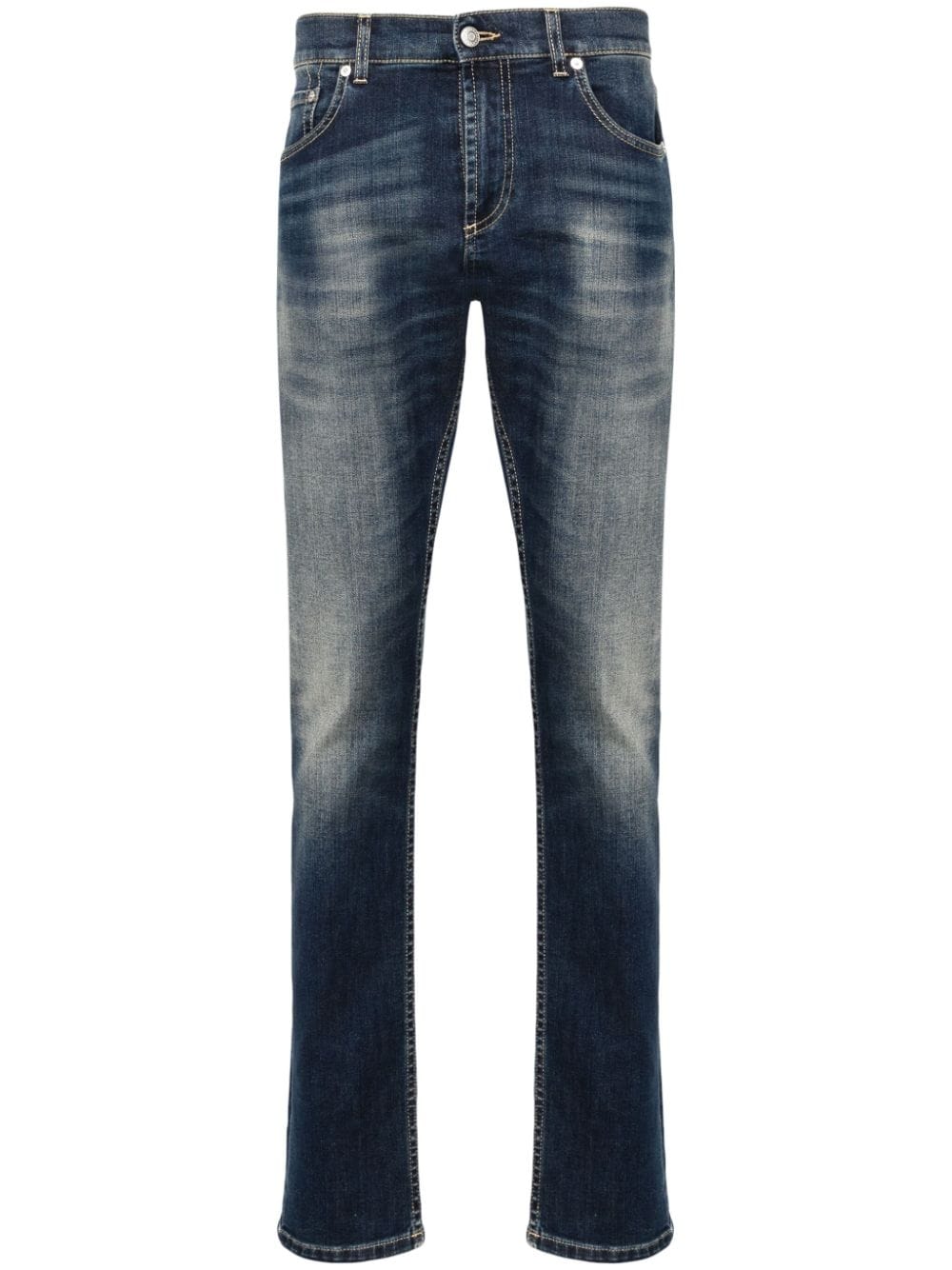 Alexander McQueen Skinny-Jeans mit Logo-Stickerei - Blau von Alexander McQueen