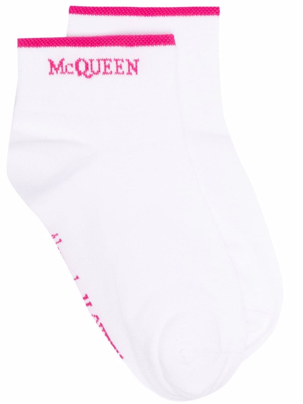 Alexander McQueen Socken mit Logo - Weiß von Alexander McQueen