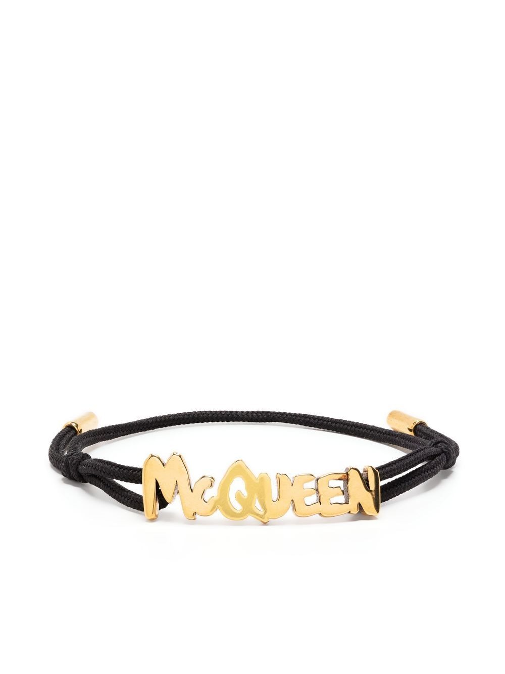 Alexander McQueen Verstellbares Armband mit Logo - Schwarz von Alexander McQueen