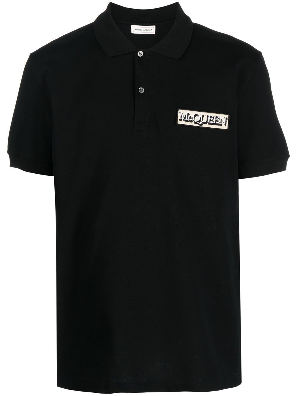 Alexander McQueen Poloshirt mit Logo-Patch - Schwarz von Alexander McQueen