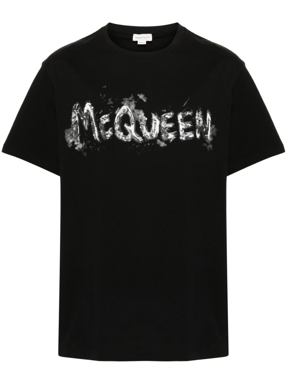 Alexander McQueen logo-print cotton T-shirt - Schwarz von Alexander McQueen