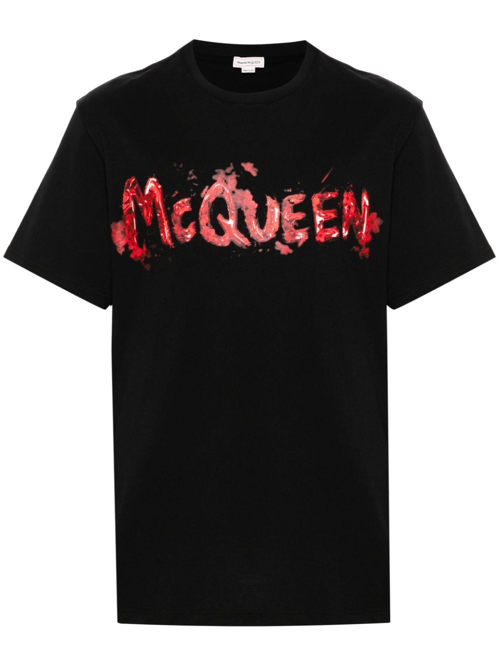 Alexander McQueen logo-print cotton t-shirt - Schwarz von Alexander McQueen