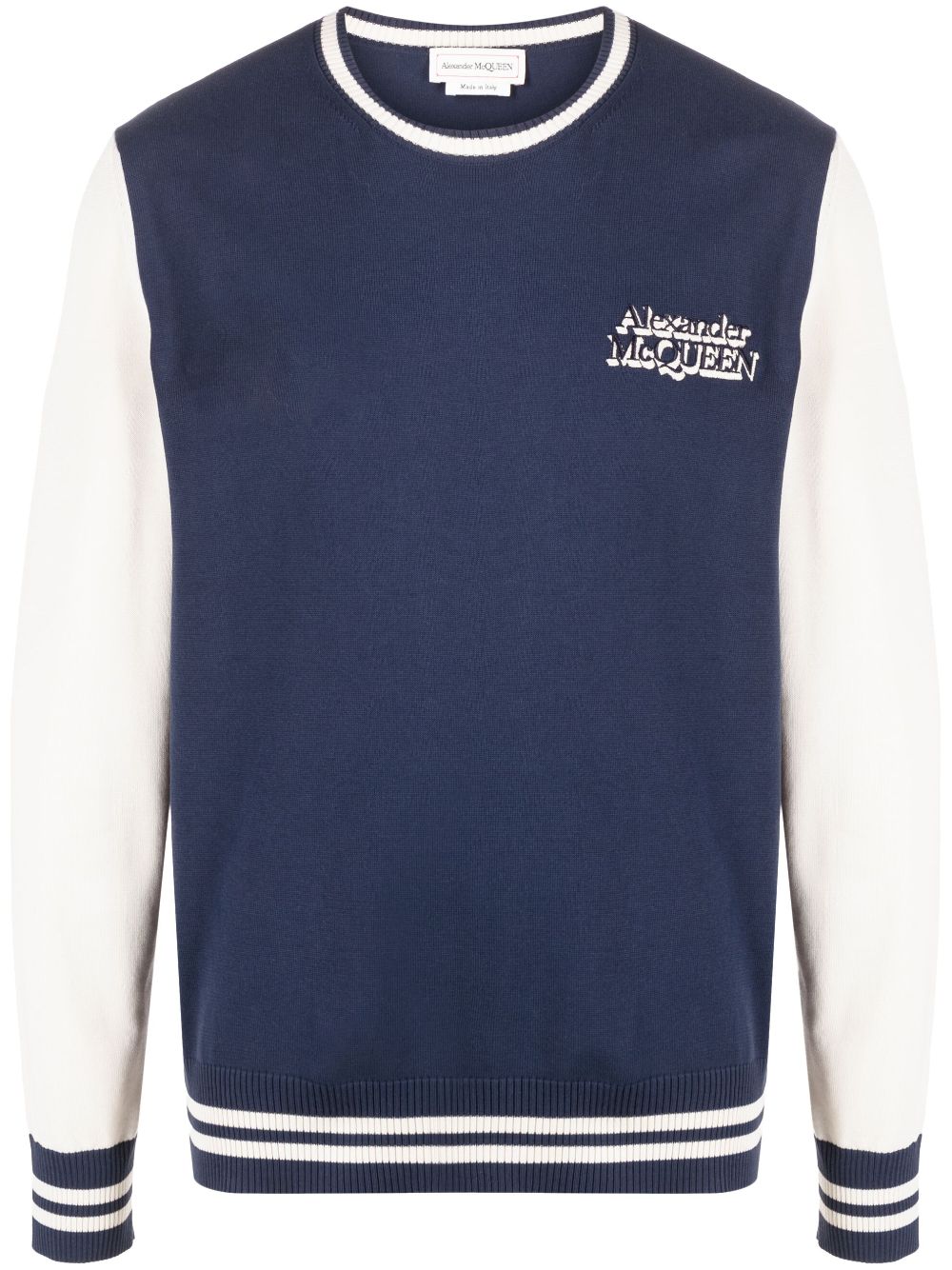 Alexander McQueen Pullover mit Logo-Print - Blau von Alexander McQueen