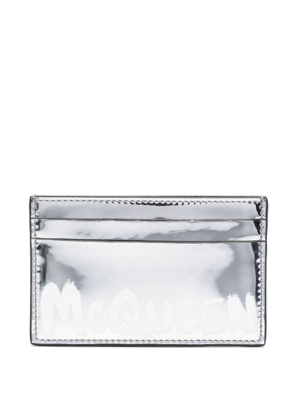 Alexander McQueen Kartenetui mit Logo-Print - Silber von Alexander McQueen