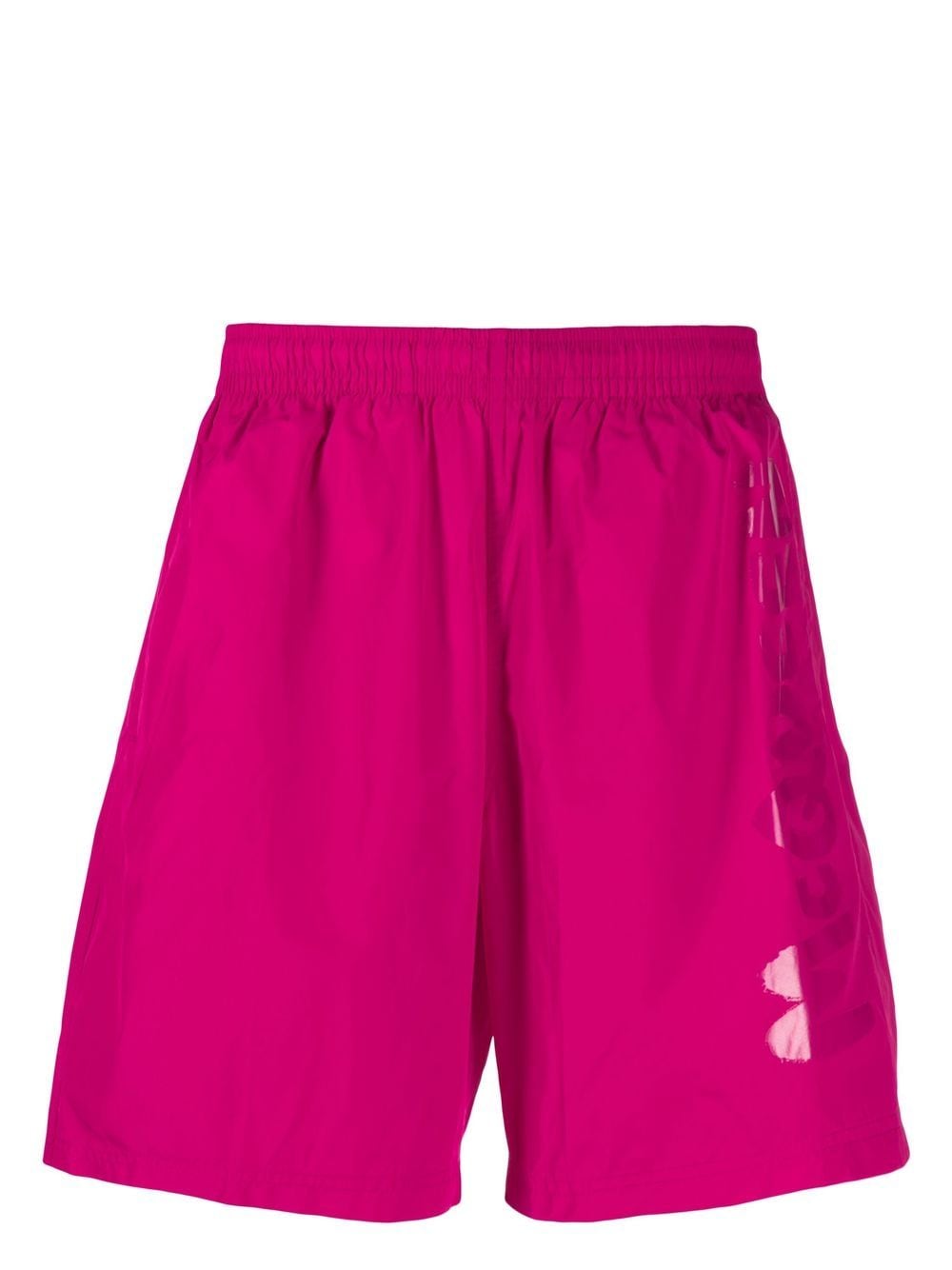 Alexander McQueen Badeshorts mit Logo-Print - Rosa von Alexander McQueen