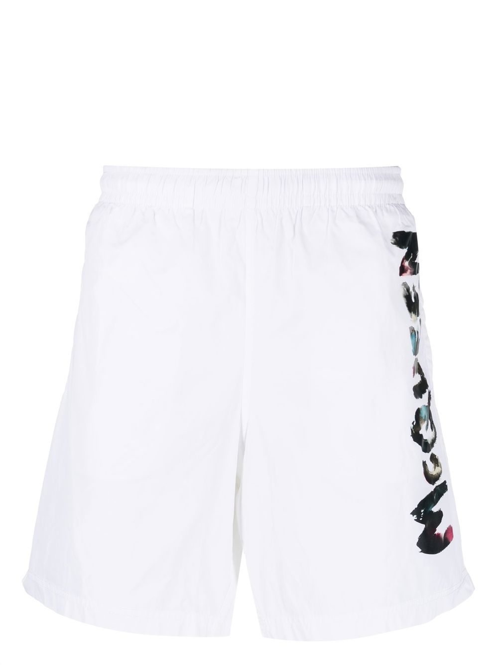 Alexander McQueen Badeshorts mit Logo-Print - Weiß von Alexander McQueen