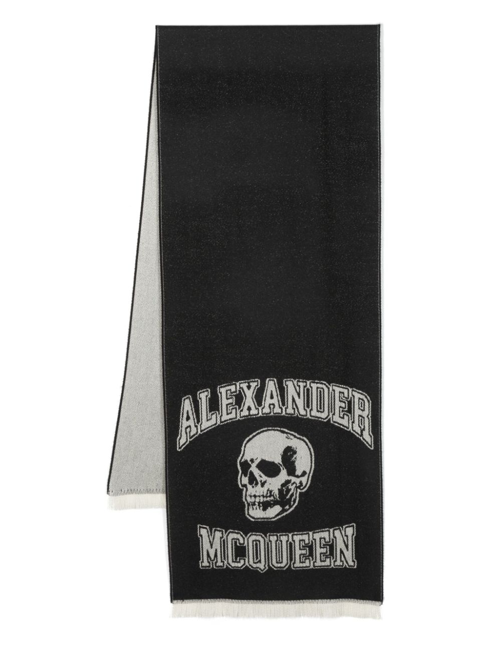 Alexander McQueen Schal mit Logo-Print - Schwarz von Alexander McQueen