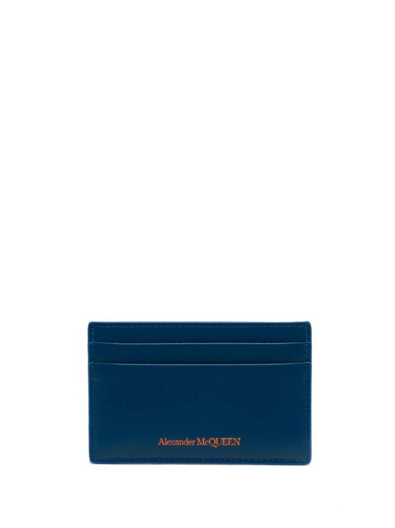 Alexander McQueen Kartenetui mit Logo-Stempel - Blau von Alexander McQueen