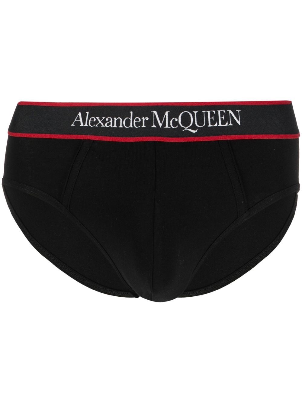 Alexander McQueen Slip mit Logo-Bund - Schwarz von Alexander McQueen