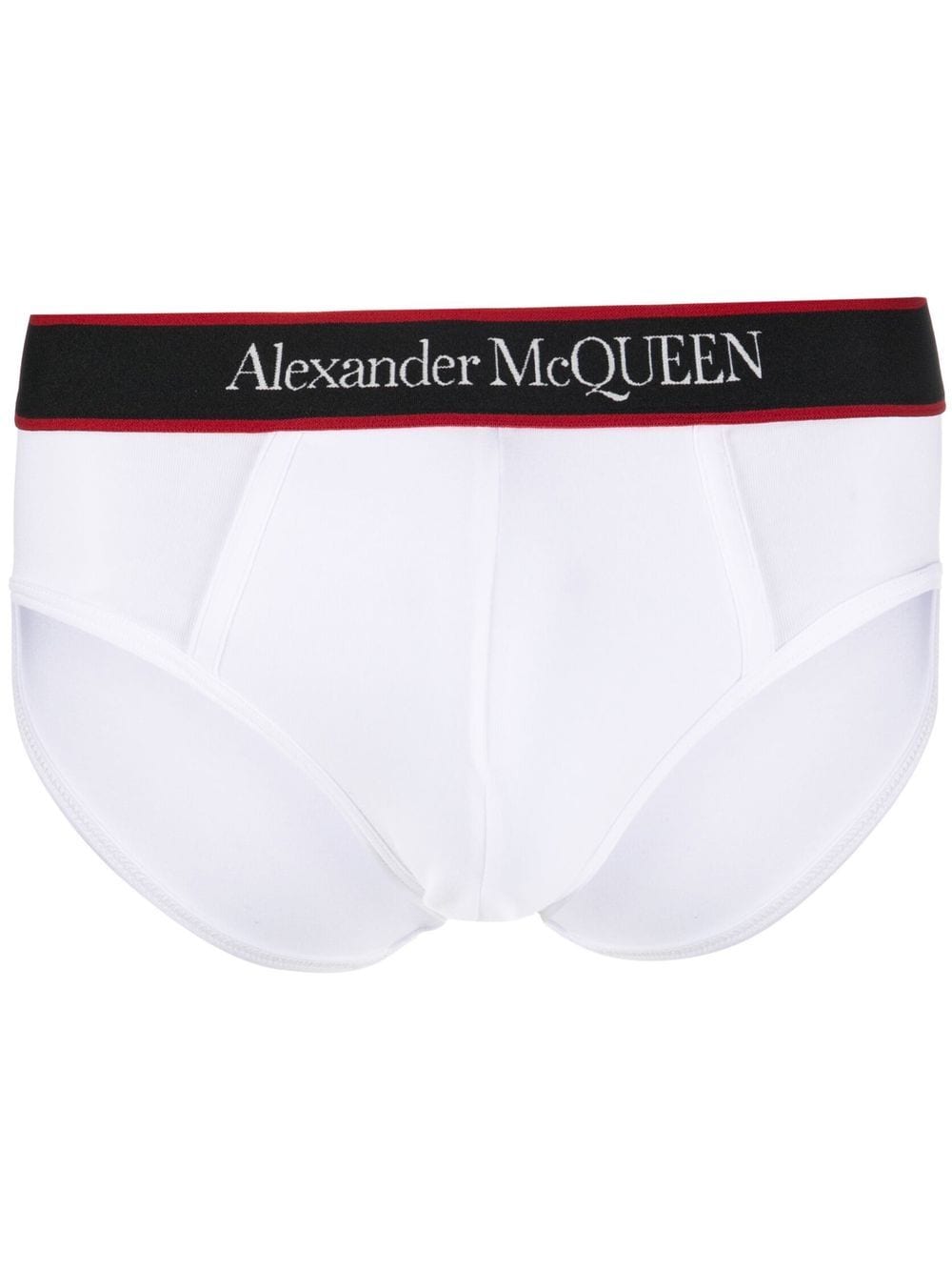 Alexander McQueen Slip mit Logo-Bund - Weiß von Alexander McQueen