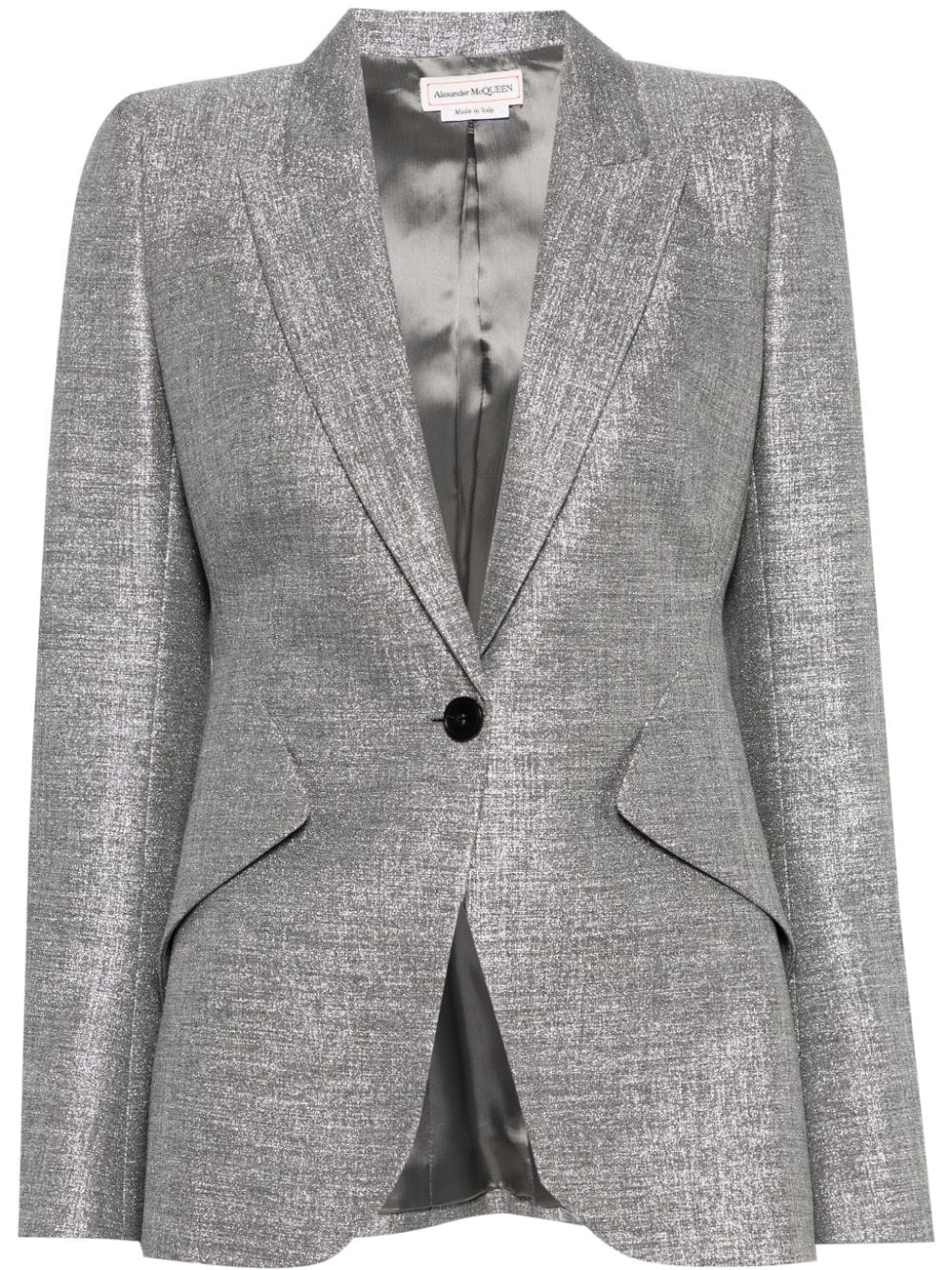 Alexander McQueen Einreihiger Blazer - Silber von Alexander McQueen