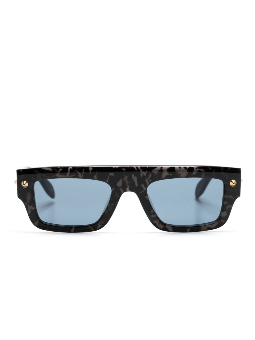 Alexander McQueen Sonnenbrille mit eckigem Gestell - Schwarz von Alexander McQueen