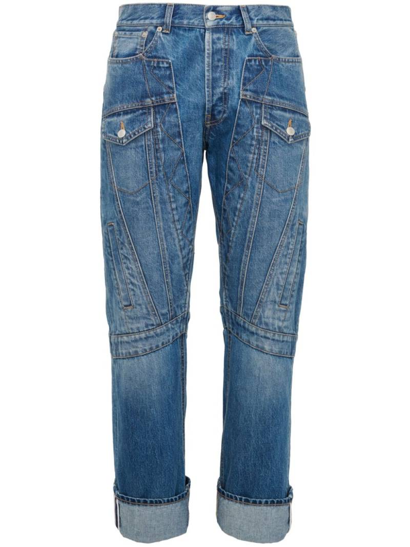 Alexander McQueen Halbhohe Straight-Leg-Jeans - Blau von Alexander McQueen