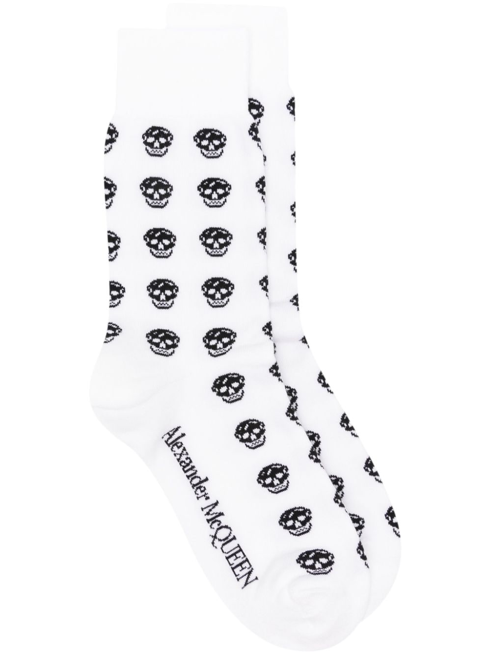 Alexander McQueen Socken mit Totenköpfen - Weiß von Alexander McQueen