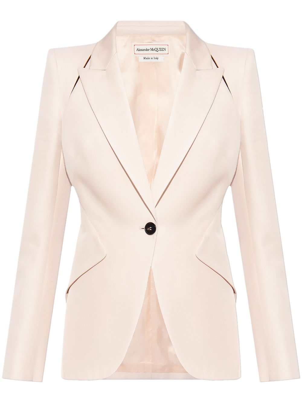 Alexander McQueen Twill-Blazer mit Einsätzen - Rosa von Alexander McQueen