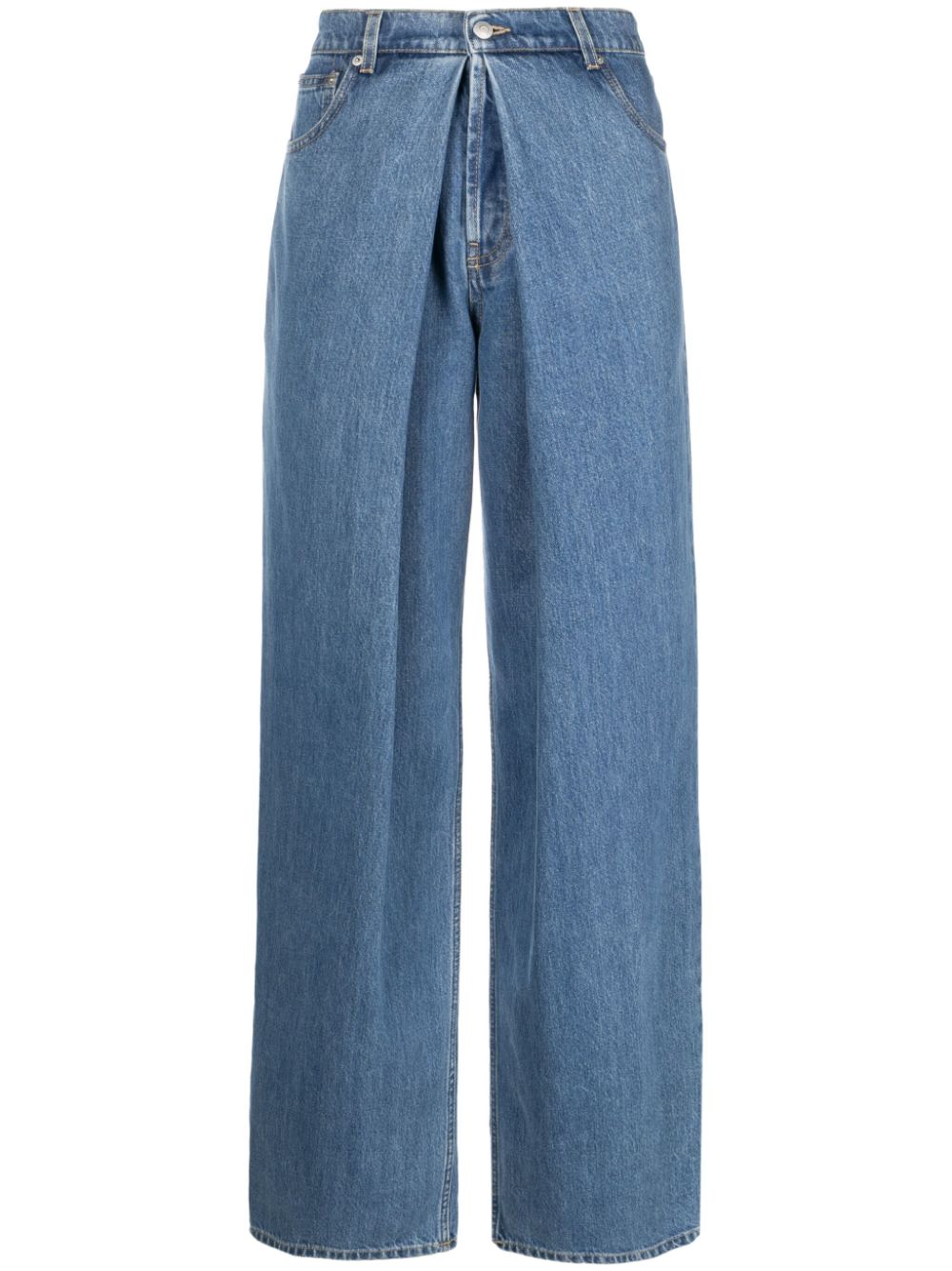 Alexander McQueen Baggy-Jeans mit Bundfalten - Blau von Alexander McQueen