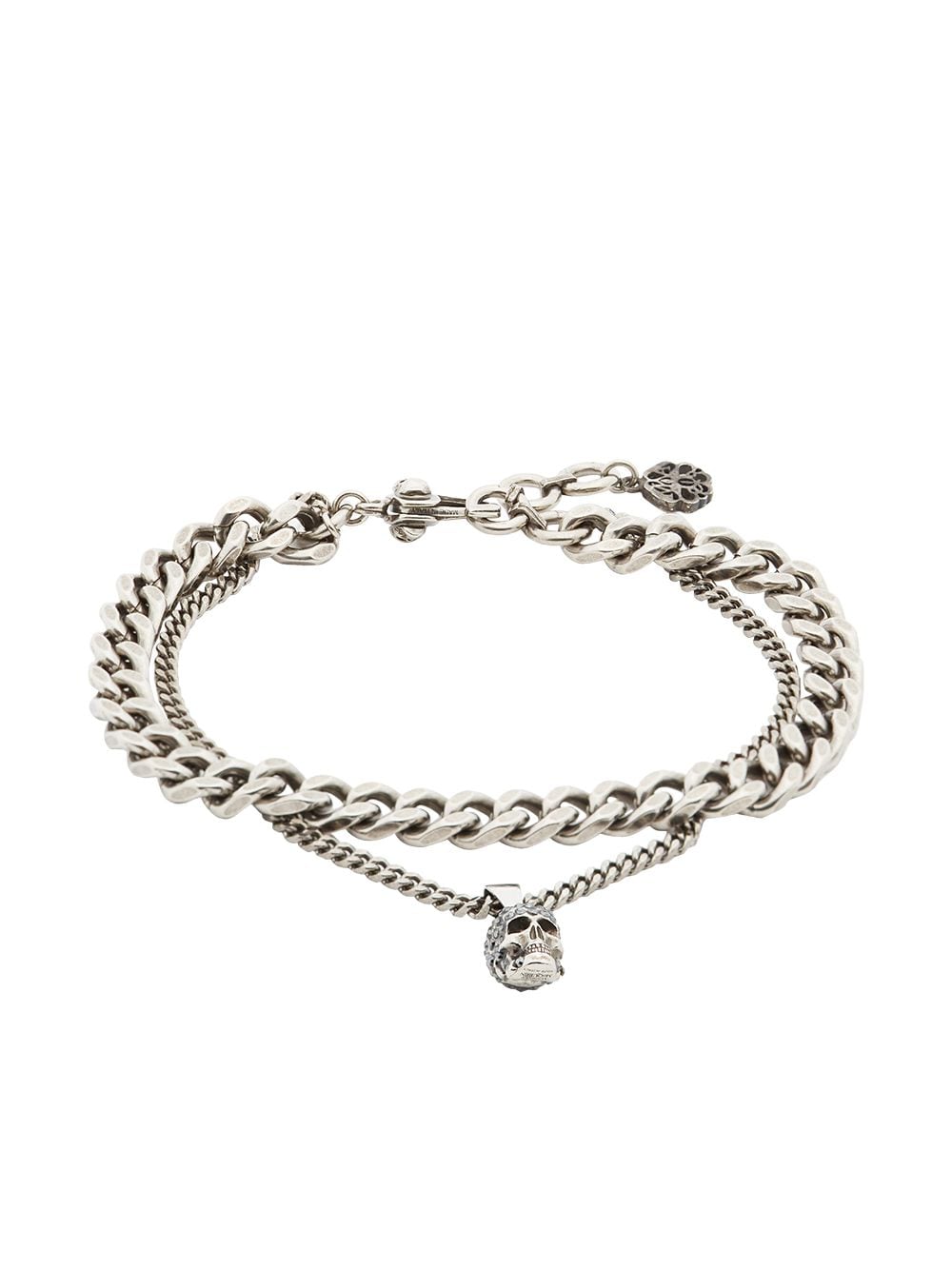 Alexander McQueen Kettenarmband mit Totenkopf-Anhänger - Silber von Alexander McQueen