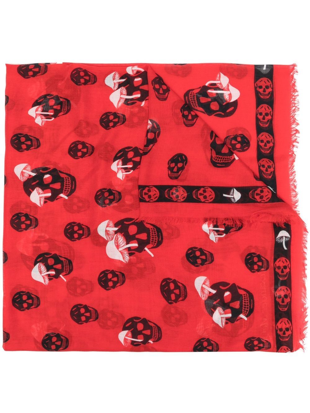 Alexander McQueen Schal mit Totenkopf-Print - Rot von Alexander McQueen