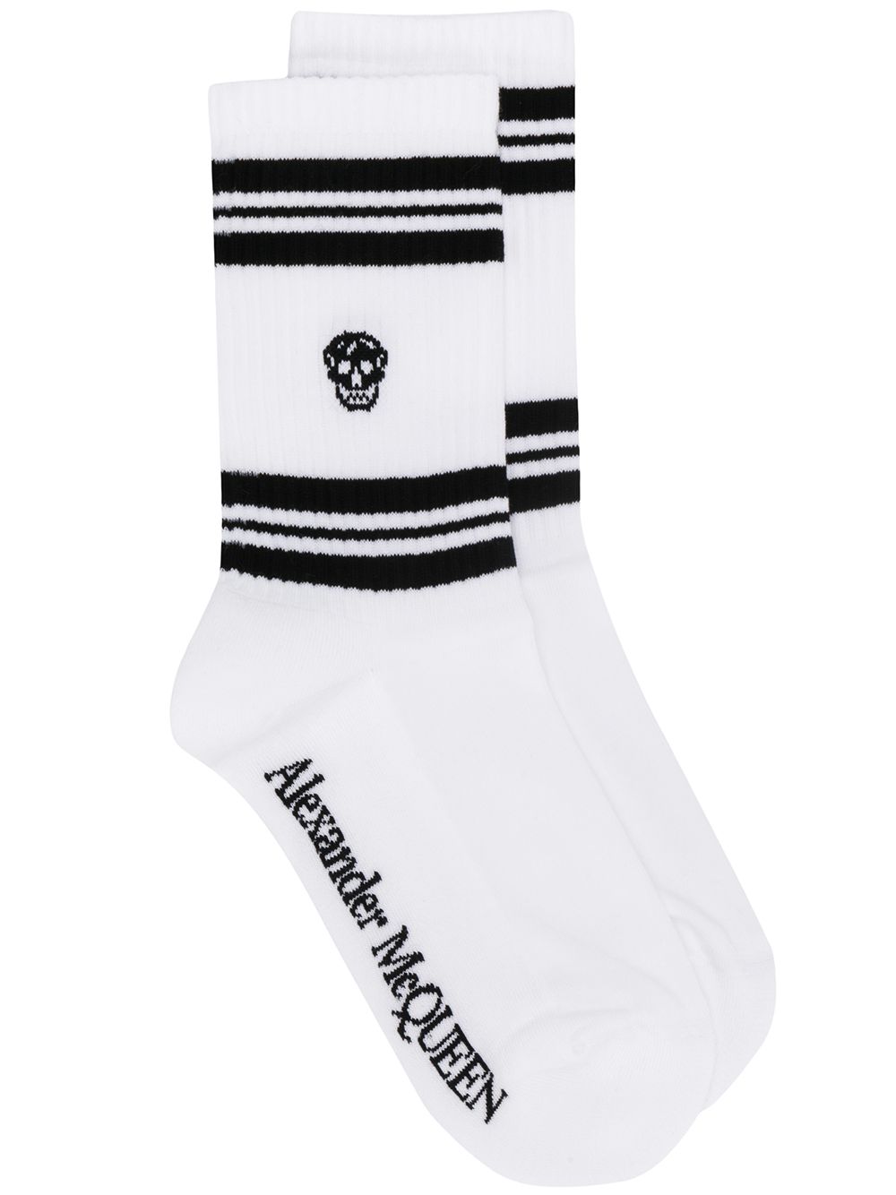 Alexander McQueen Socken mit Totenkopf - Weiß von Alexander McQueen