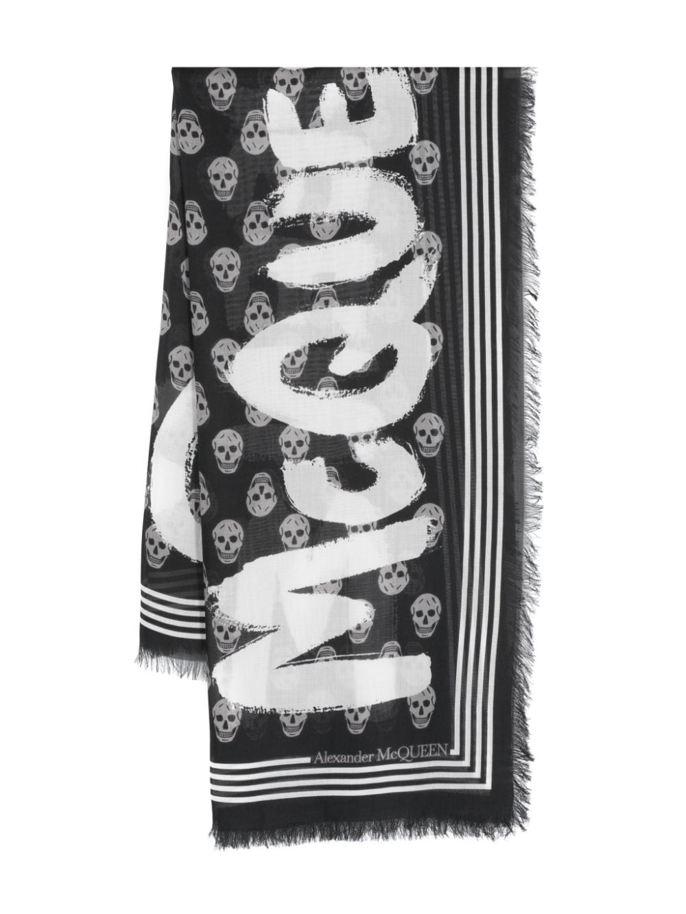 Alexander McQueen Schal mit Totenkopf-Print - Schwarz von Alexander McQueen