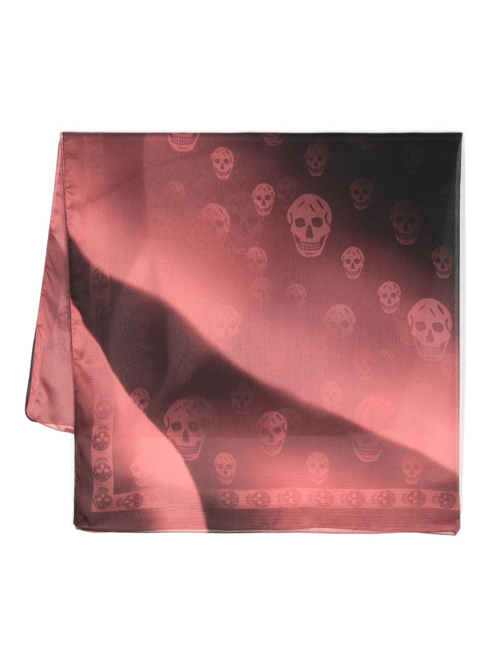 Alexander McQueen Ombré-Schal mit Totenkopf-Print - Rosa von Alexander McQueen