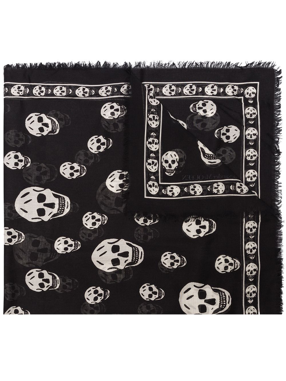 Alexander McQueen Schal mit Totenkopf-Print - Schwarz von Alexander McQueen