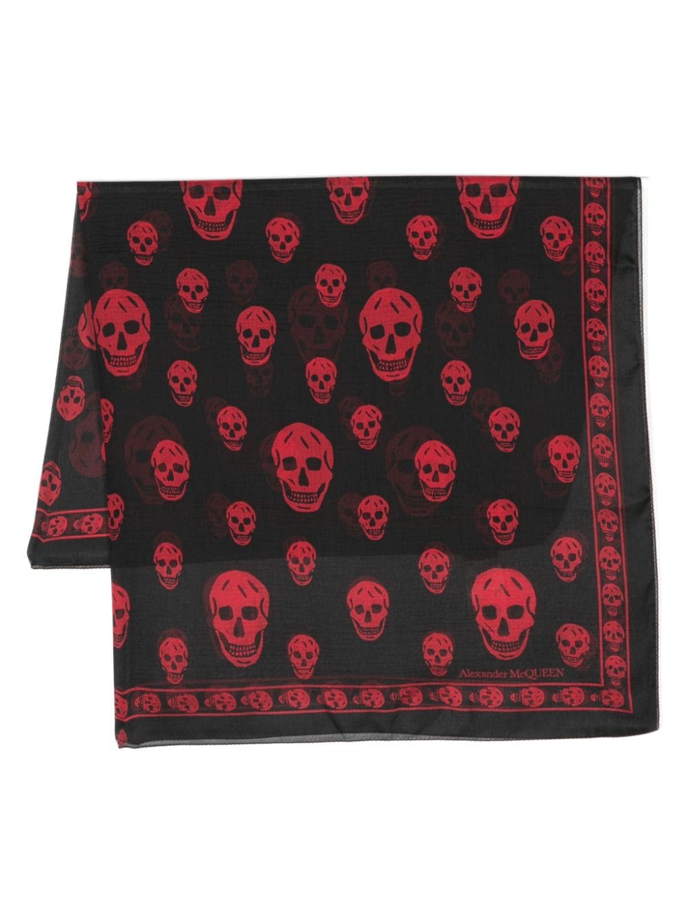 Alexander McQueen Seidenschal mit Totenkopf-Print - Schwarz von Alexander McQueen