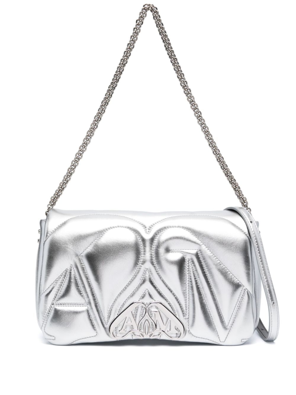 Alexander McQueen Kleine The Seal Schultertasche - Silber von Alexander McQueen