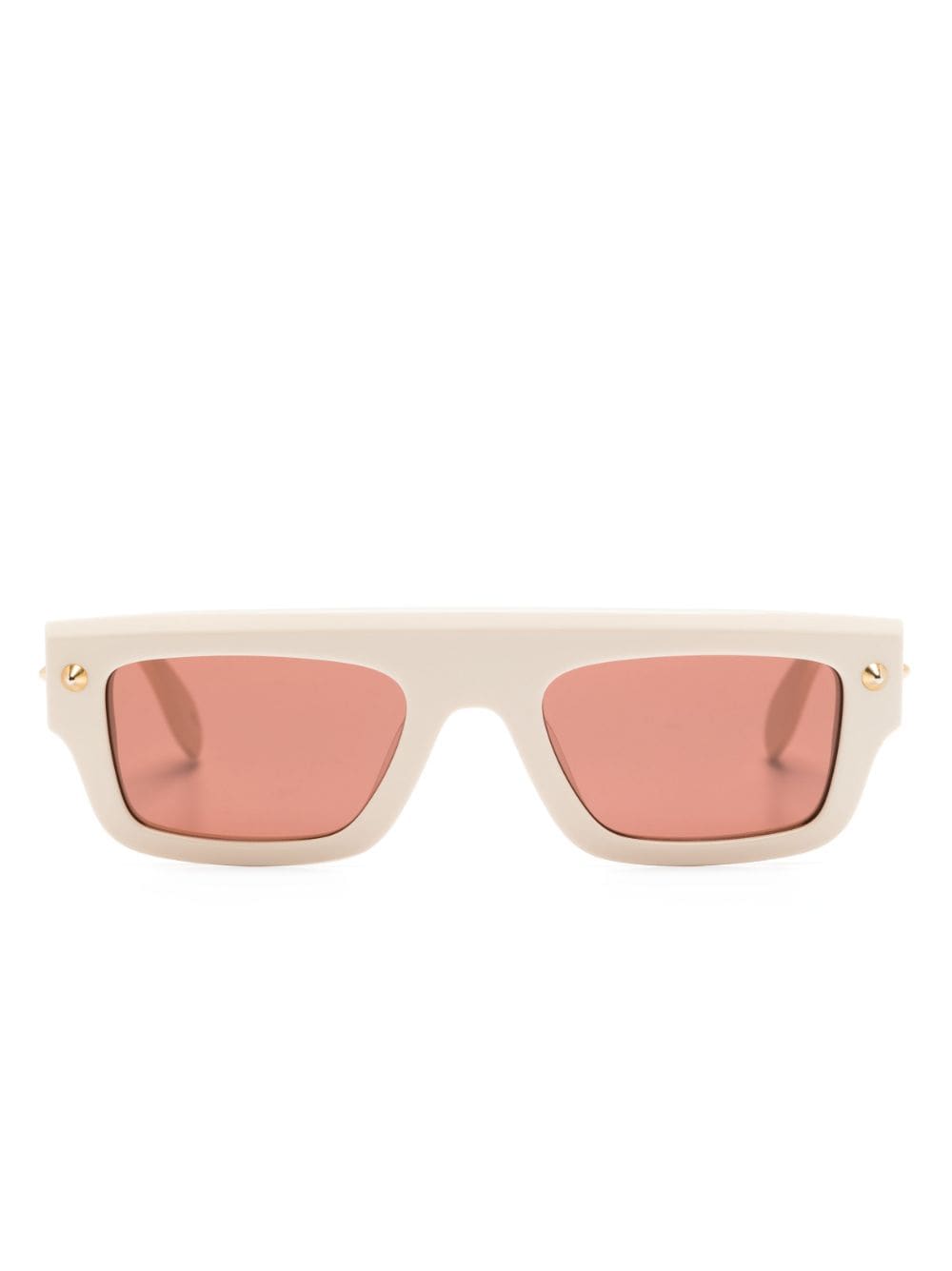 Alexander McQueen Sonnenbrille mit eckigem Gestell - Nude von Alexander McQueen