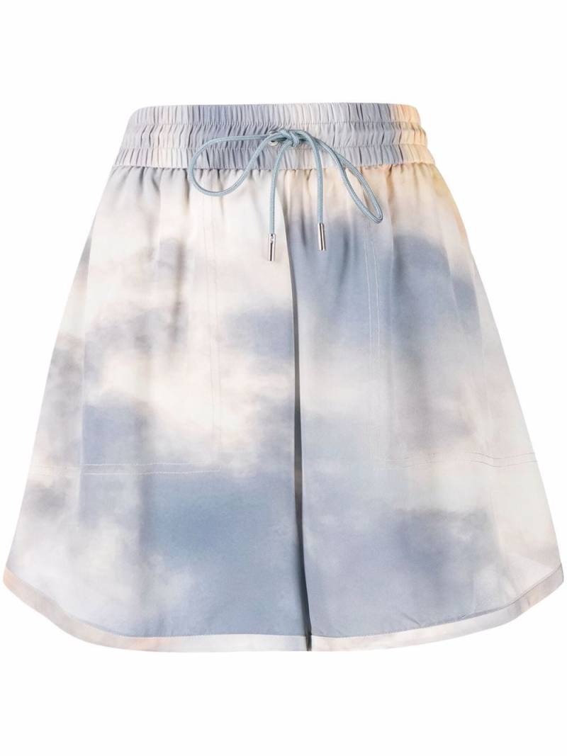 Alexander McQueen Shorts mit Batikmuster - Blau von Alexander McQueen