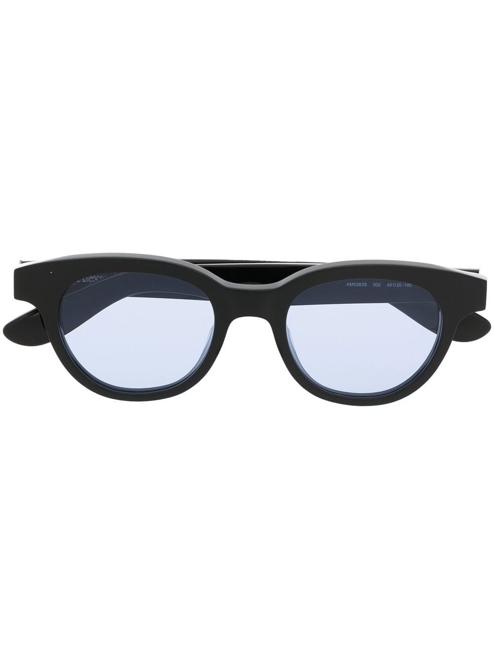 Alexander McQueen Sonnenbrille mit breitem Gestell - Schwarz von Alexander McQueen