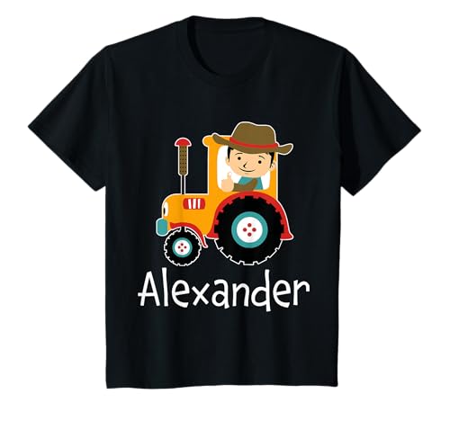 Kinder Traktor Schlepper Landwirtschaft Name Alexander T-Shirt von Alexander Traktor