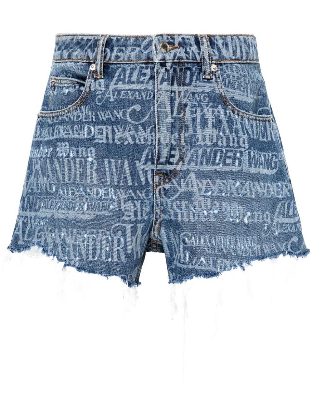 Alexander Wang Bite Jeans-Shorts mit Logo-Print - Blau von Alexander Wang