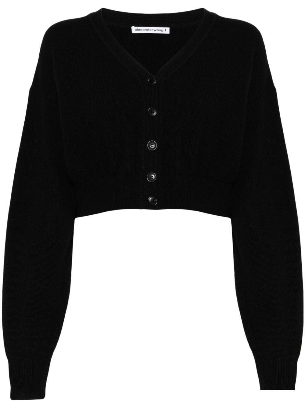 Alexander Wang Cropped-Cardigan mit Logo-Prägung - Schwarz von Alexander Wang